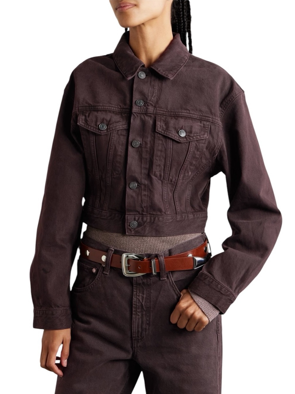 AGOLDE Radley Jacket in Sloe Berry Size Small - Picture 3 of 11